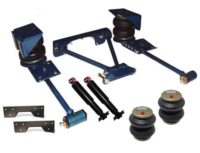 1986-1993 Mazda B2000, B2200, B2600 Rear Air Suspension, Custom 4-Link / Bags / Brackets (no fittings) (Bolt-In 4-Links)