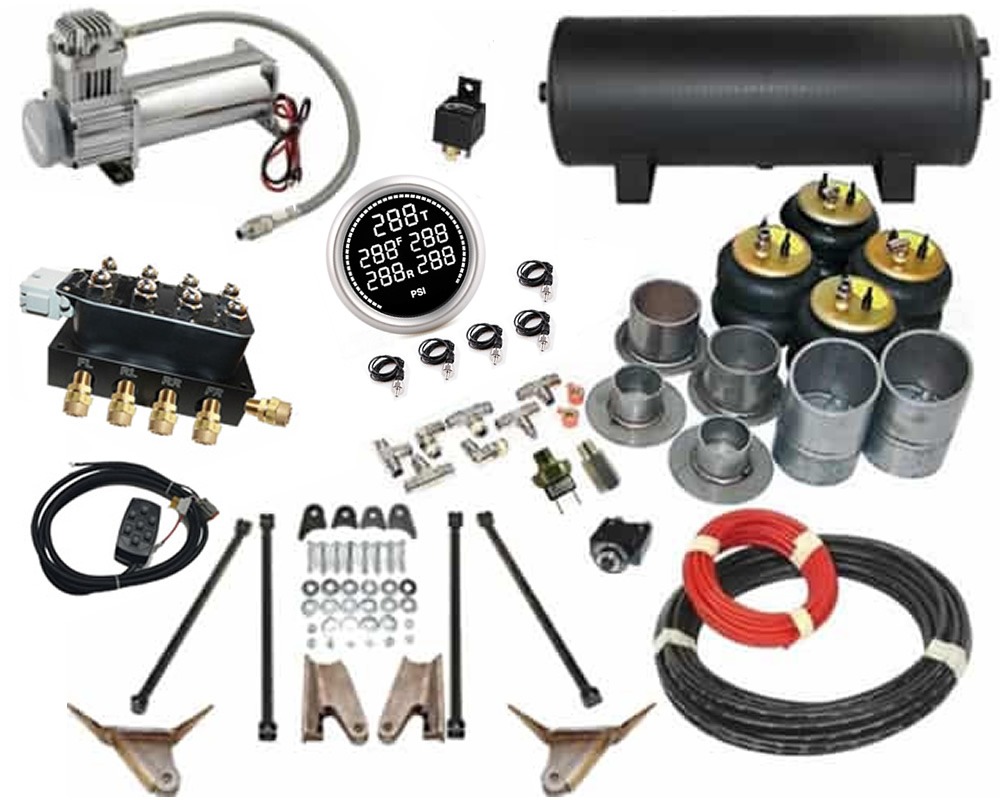 FBSS Electronic Air Suspension Kit With Triangulated 4 Links, Bags & Brackets