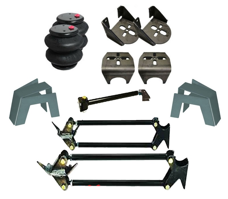 1997-2006 Ford F150 Rear Air Suspension, 4-Link, Bag & Bracket Kit with 10