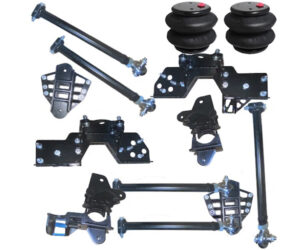 1982-1996 Ford F100, F150, Pickup Rear Air Suspension, Custom 4-Link / Bags / Brackets (no fittings) (Bolt-In 4-Links)