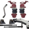 1994-2010 Dodge Ram 4WD only Straight Axle 2500, 3500, 1500 Mega Cab Front Air Suspension Kit , HD Bags / Custom Brackets / 6 Inch Lift (no fittings)