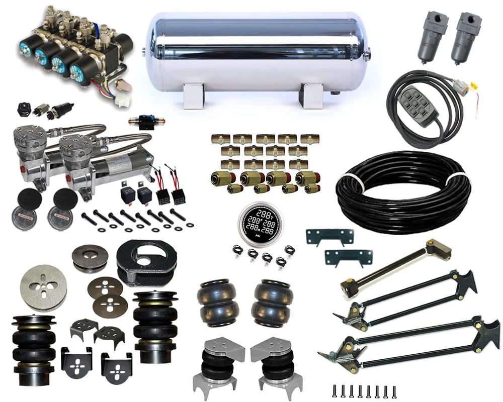 1999-2009 Chevrolet 1500/2500/3500HD, Duramax Pickup Plug and Play Air Suspension Kit