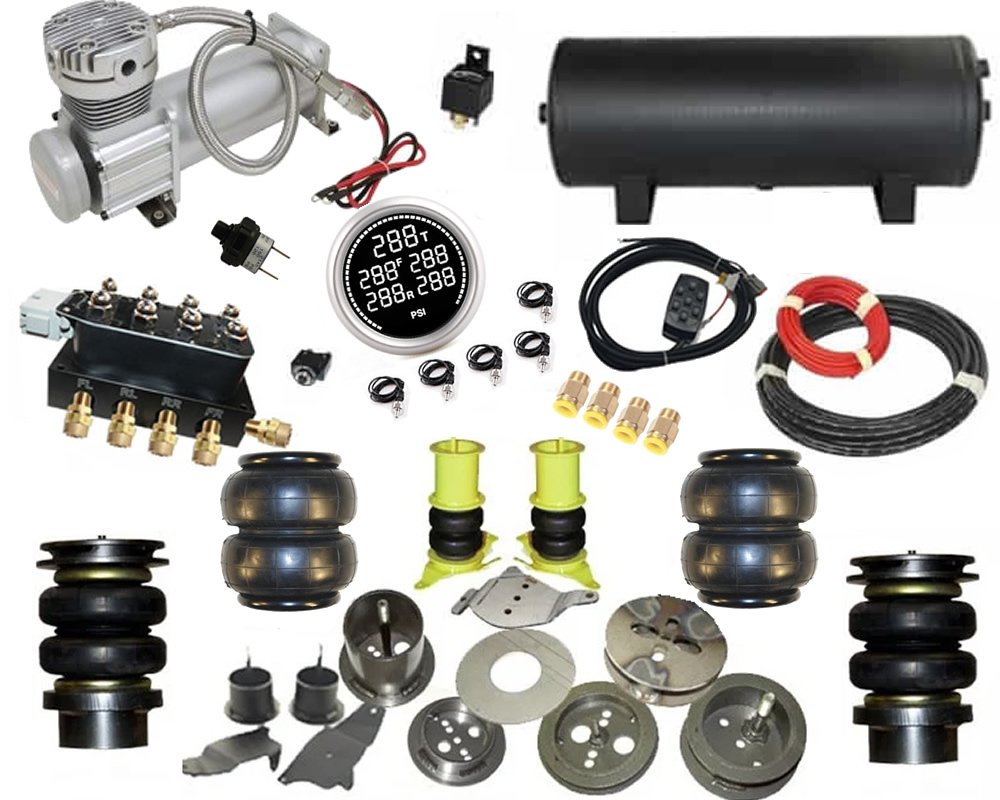FBSS Digital Electronic Universal Air Suspension Kit With Air Bags & Brackets