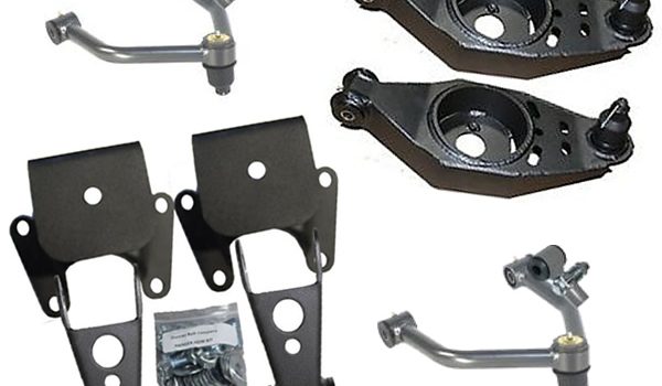 1978-1993 Dodge Ram, Charger, D100, D150 3/4 Drop Kit (Upper and Lower Arms, Hangers, Shackles)