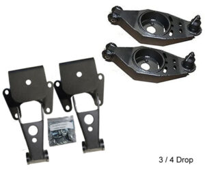 1978-1993 Dodge Ram, Charger D150 3/4 Drop Kit (Lower Arms, Hangers, Shackles)
