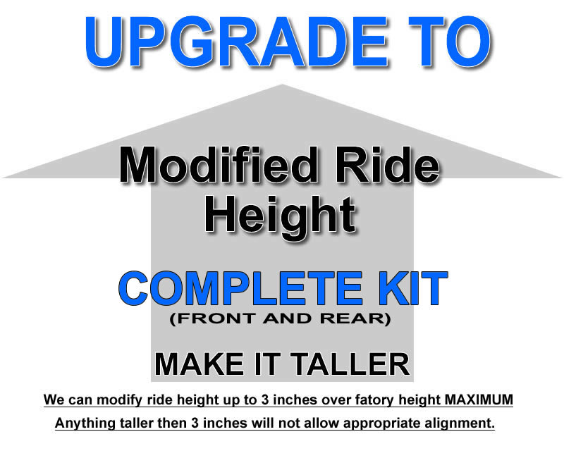 Modified Ride Height for Plug and Play or Complete Kits (Front and Rear) **UPGRADE**